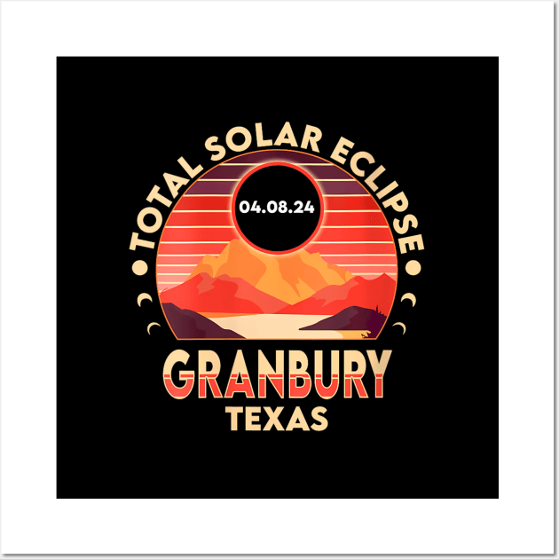 Wos Granbury Texas Eclipse 2024 Total Solar Eclipse Wall Art by klei-nhanss